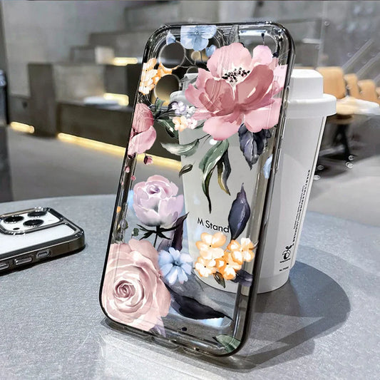 Flower Cover Silicone Fundas Phone Case