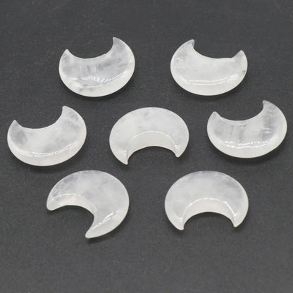 1pc Natural Stone Rose Quartz Amethyst Moon Carving Aura Healing Mineral Gem Home Decoration Ornament Gift