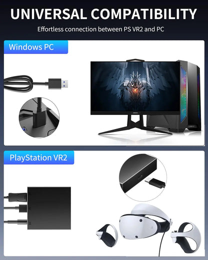 AOLION For PS5 VR2 PC Converter PS VR2 PC Adapter Kit PC Adapter