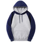 Color Collision Hoodie Men Women Autumn Winter Loose Oversized Clothing Warm Fleece Raglan Splicing Hooded Couple Sweatshirts