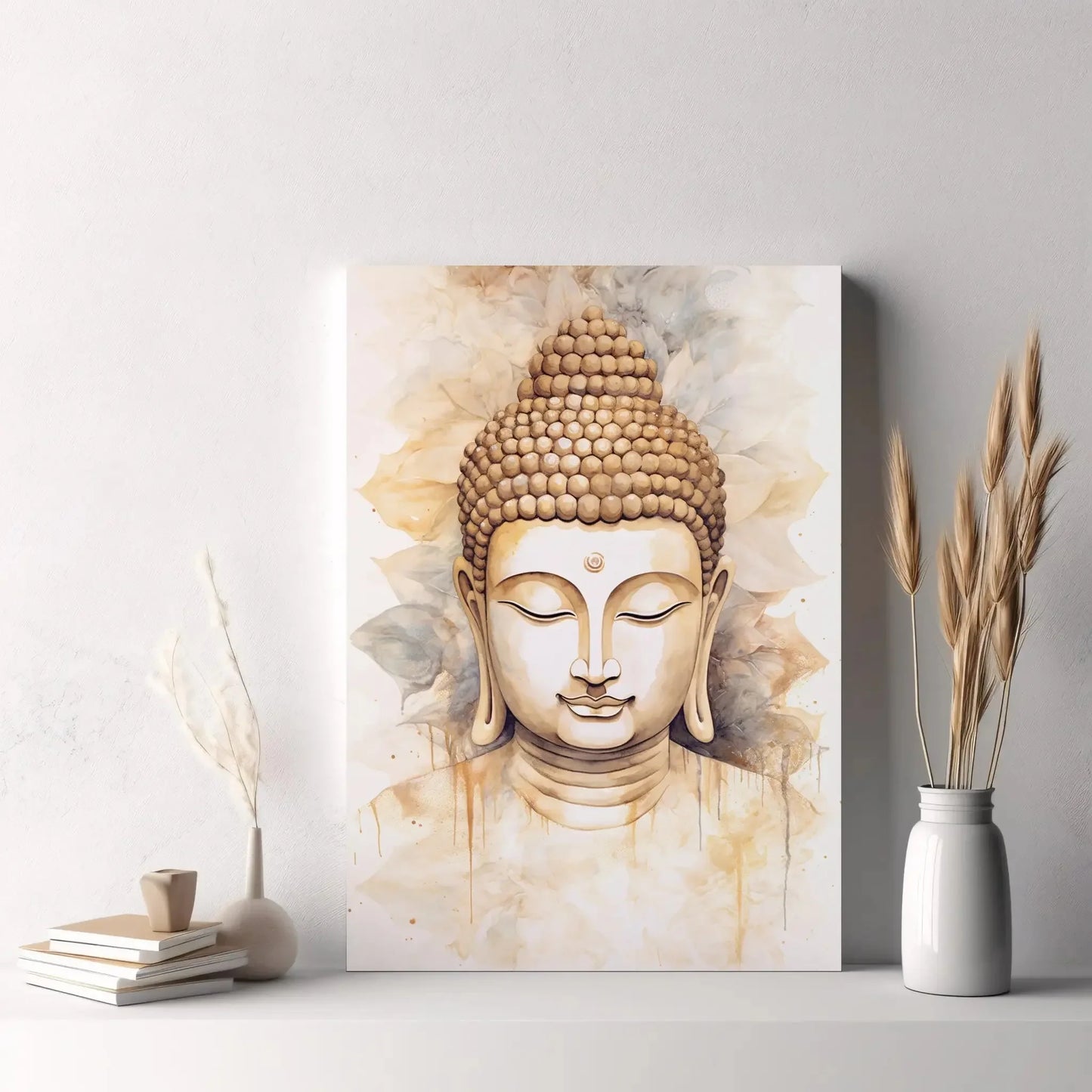 Buddha Wall Art - Yin Yang Tree Poster Canvas Painting