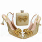 New Arrival African Wedding Shoes and Bag Set HTG1-13
