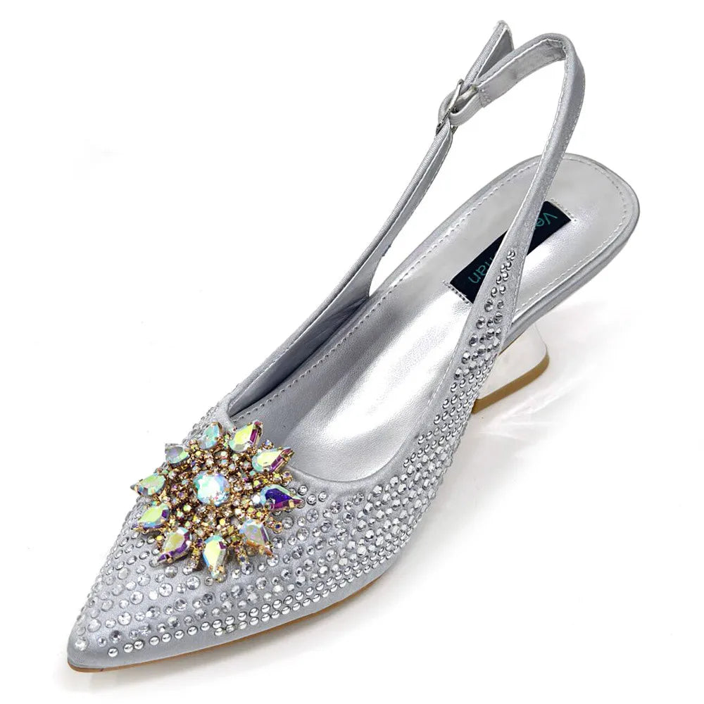 Italian Design Evening Bag Paired With Handmade Petal Shoes