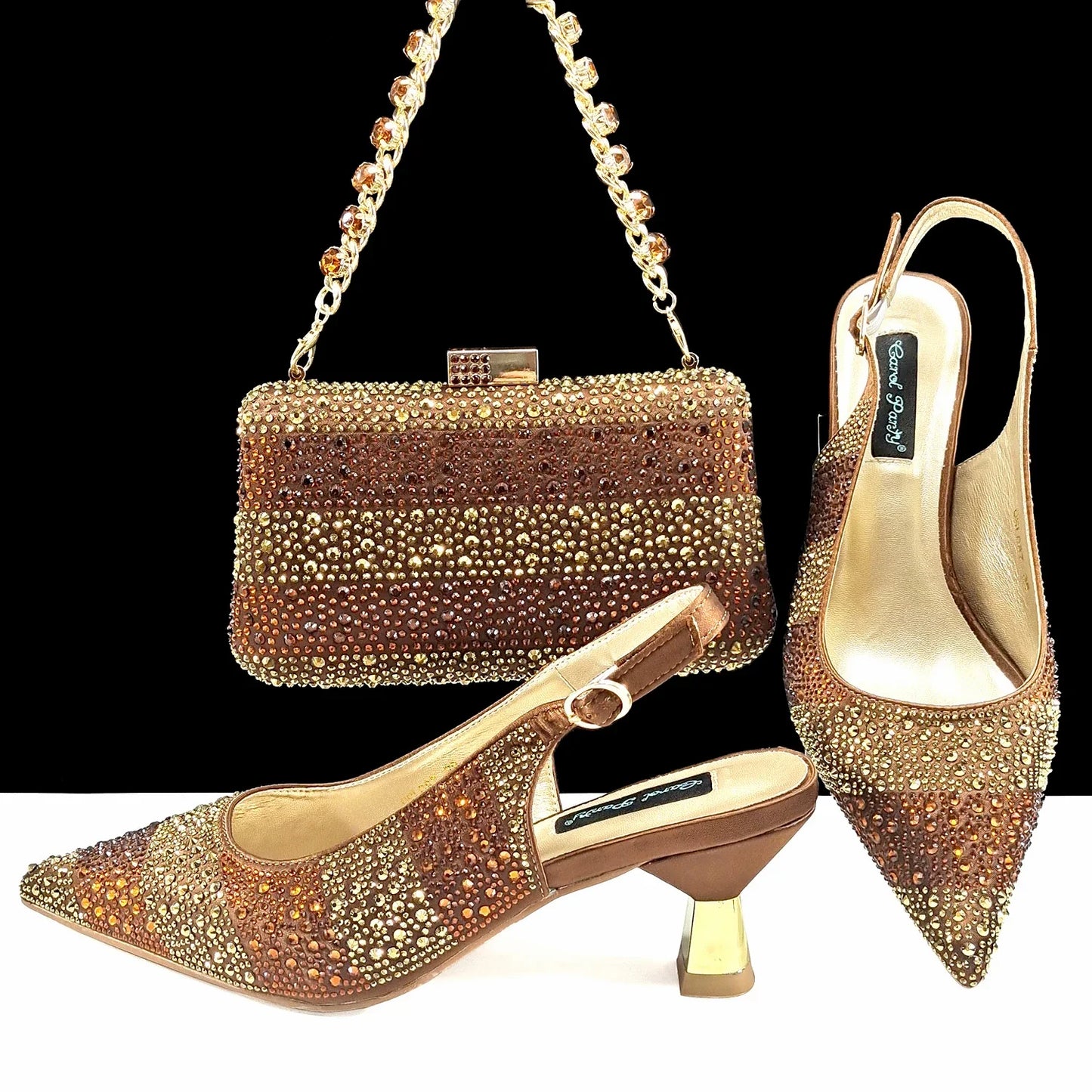 High Quality African Style Ladies Shoes And Bags Set INHGF1-11