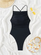Lacy one piece swimsuit