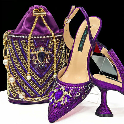 New Italian Shoes and Bags Matching Set Design Wedding 01