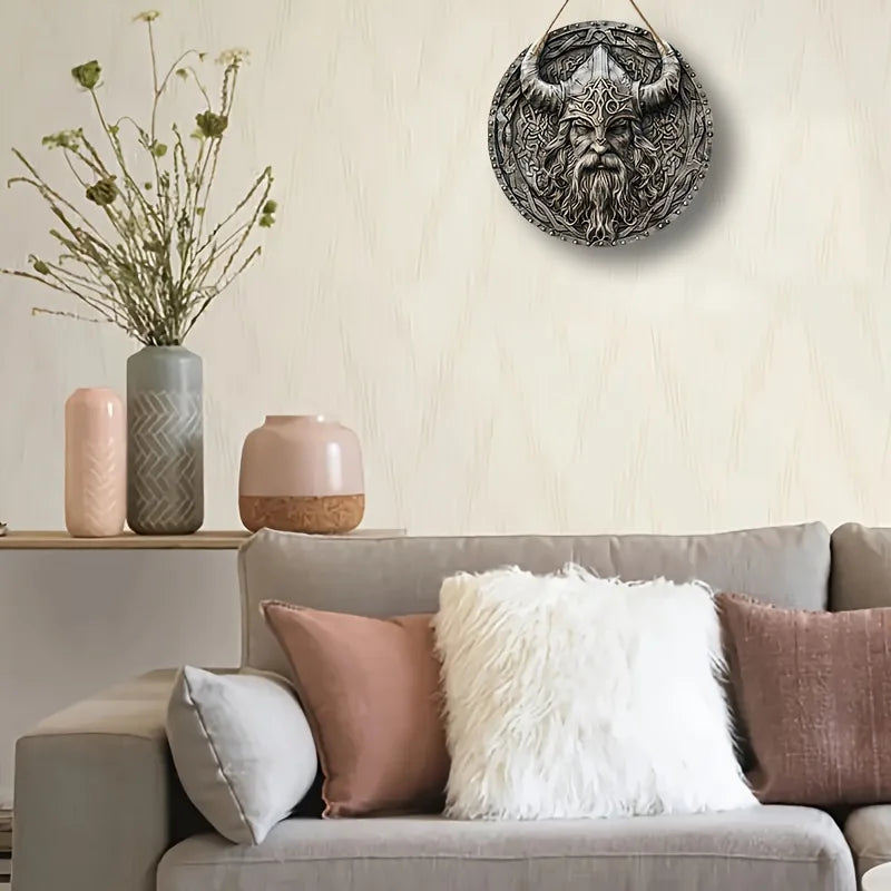Rustic Viking Hero Imitation wooden Plaque-Home&Farmhouse,Garden-Room Decor,Aesthetic Room,House Decor,birthday,holiday gifts
