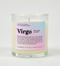 Virgo Horoscope Glass Candle
