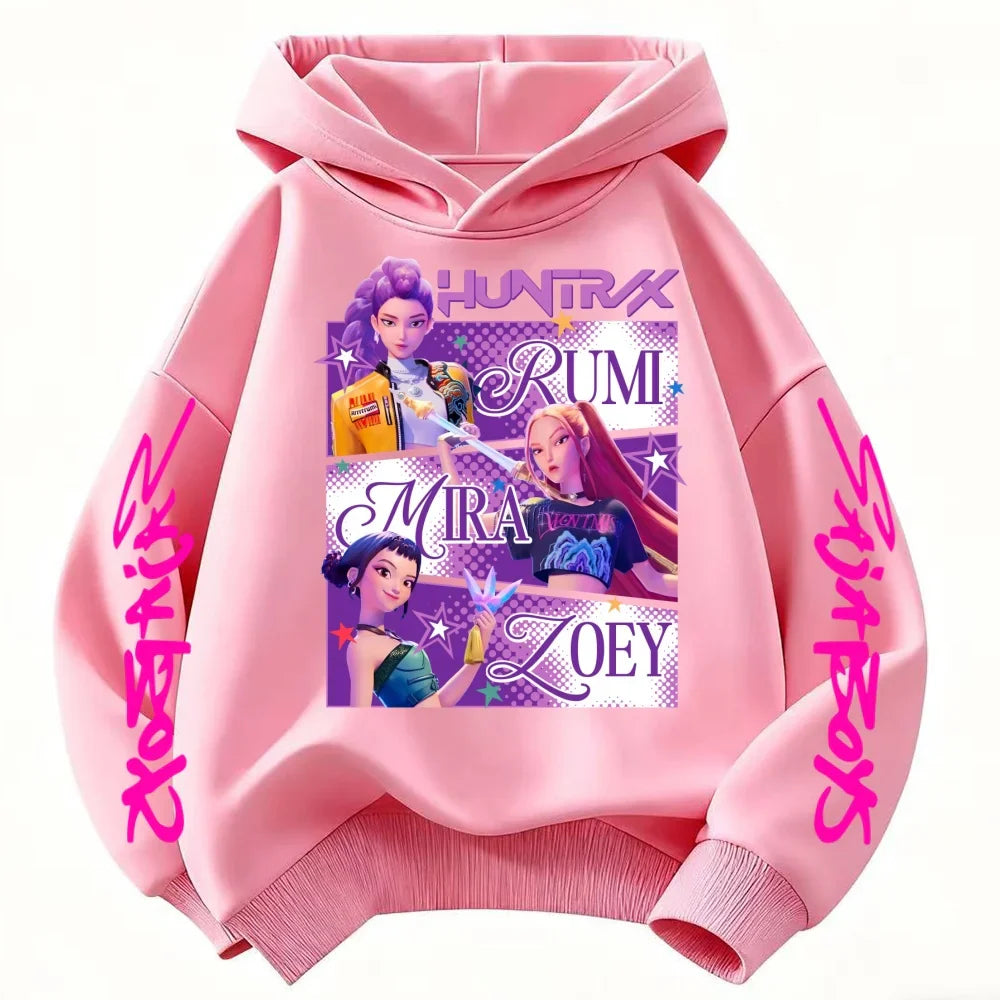 2025 hot sales New Kpop Demon Hunters girls group Printing Hoodie  Pullover Tops Man Woman Sweatshirt autumn winter hoodies