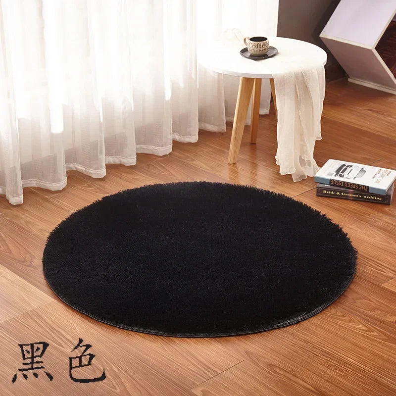 Living Room Rugs Aesthetic Bedroom Round Carpet Decoration Furry Comfort Carpet  Home Decor Pink Foot Mat Area Rug 2023 New