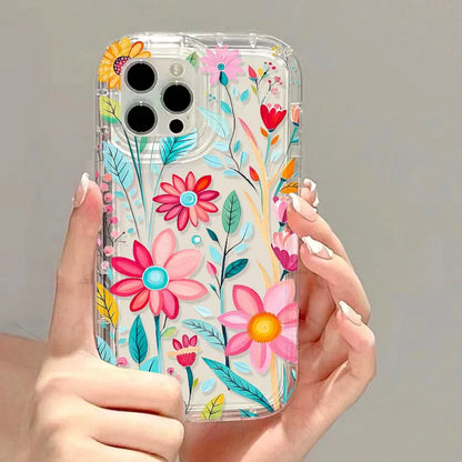 Flower Clear Cover Soft Fundas Phone Case