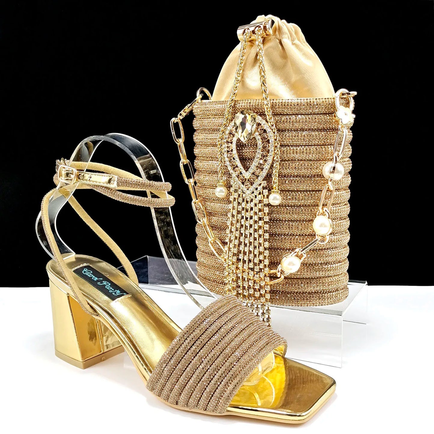 Lastest Italian Design Ladies Shoes with Matching Bag Set  HJJ1-23