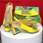 Ladies Shoes and Bag Decorated with Rhinestone