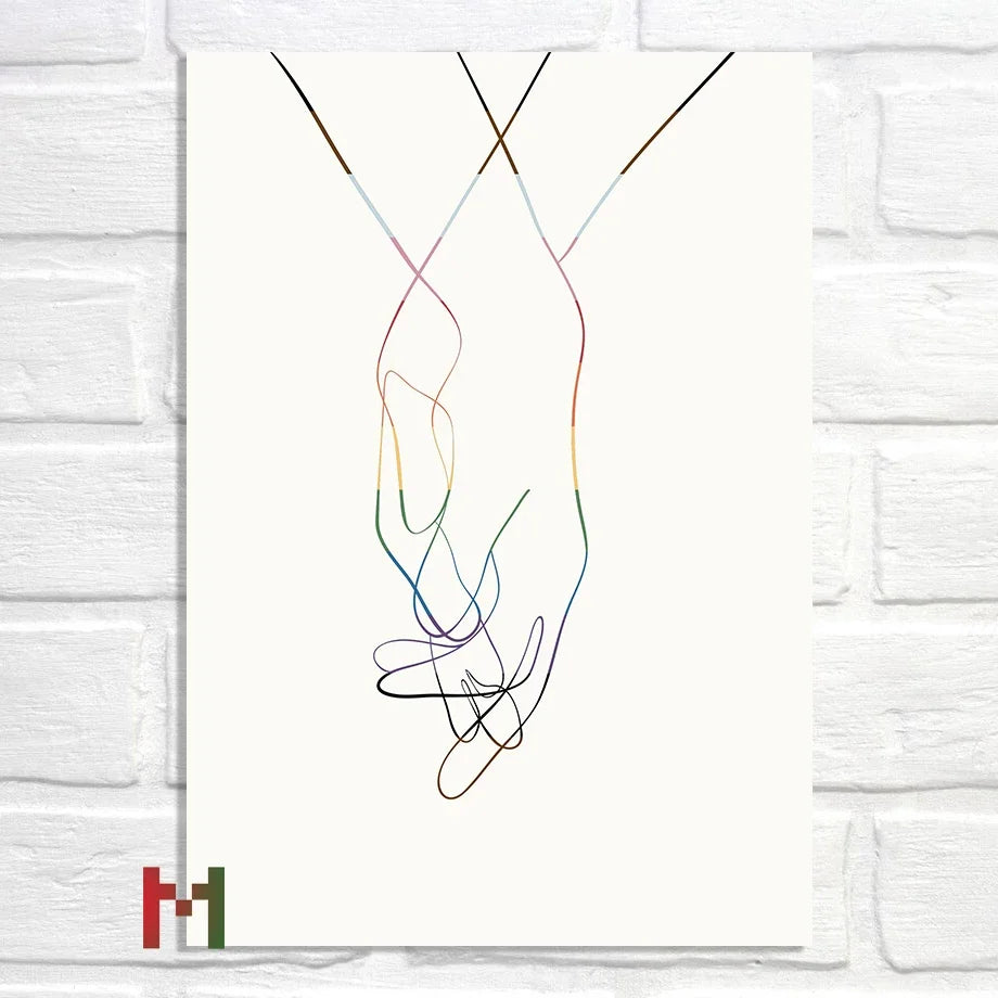 Abstract Pride Art Canvas Print Wall Decor LGBT Home Art