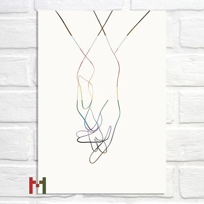 Abstract Pride Art Canvas Print Wall Decor LGBT Home Art