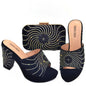 New Arrival African Wedding Shoes and Bag Set HJK1-22