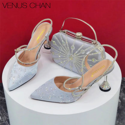 Italian Design Elegant Pumps with Shoes and Bags Matching Set