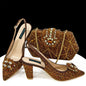 Lastest Italian Style Ladies Shoes with Matching Bag Set HDF1-38