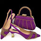 Women's Shoes and Bag Set with Rhinestone