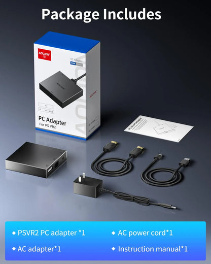 AOLION For PS5 VR2 PC Converter PS VR2 PC Adapter Kit PC Adapter