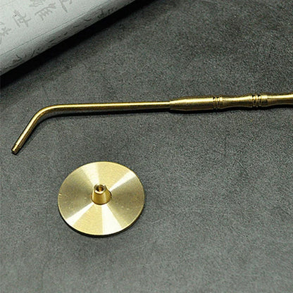 Brass Incense Press with Long Handle