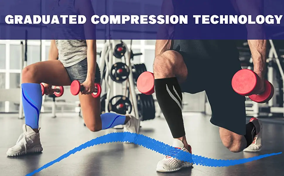 1Pair Calf Compression Sleeve Men & Women -20-30mmHg Shin Splint Compression Sleeve Recover Varicose Veins,Torn Calf,Pain Relief