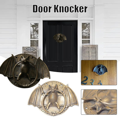 Resin Retro Bats Door Knocker Heavy Duty Doorknocker Home Front Door Decoration