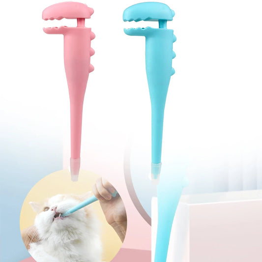 Pet Medication Feeder Cats and Dogs Pet Pill Dispenser Silicone Syringe with Soft Tip Medicinal Pusher for Small Animals