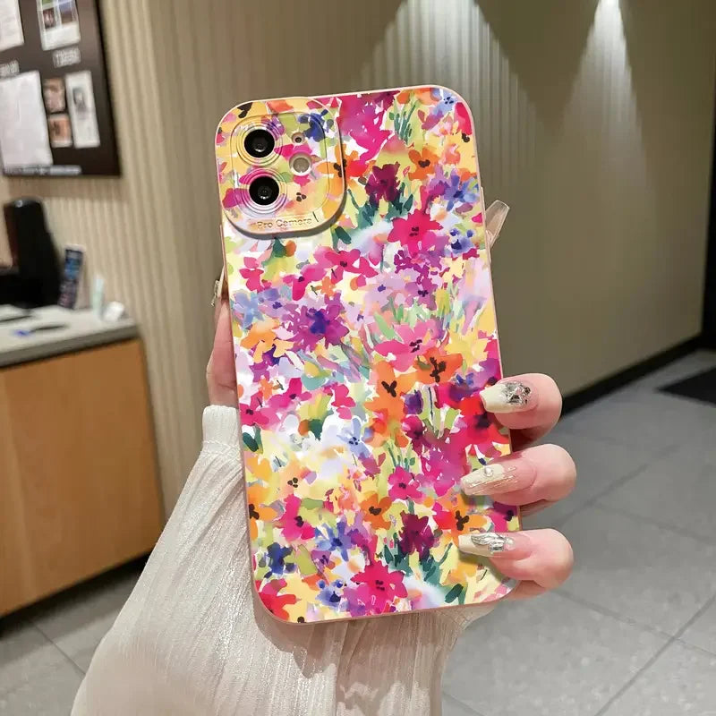 Oil painting Flowers Pattern Design Print Phone Case