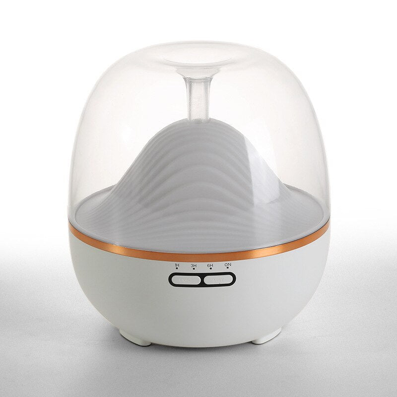 Wood Grain 600 ml Essential Oil Aroma Diffuser with 7 Color LED Lights
