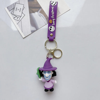 NEW Christmas Eve Horror Night Doll Keychain PVC Keychain Halloween Cute 3D Model Personalized Skeleton Jack Schoolbag Gifts