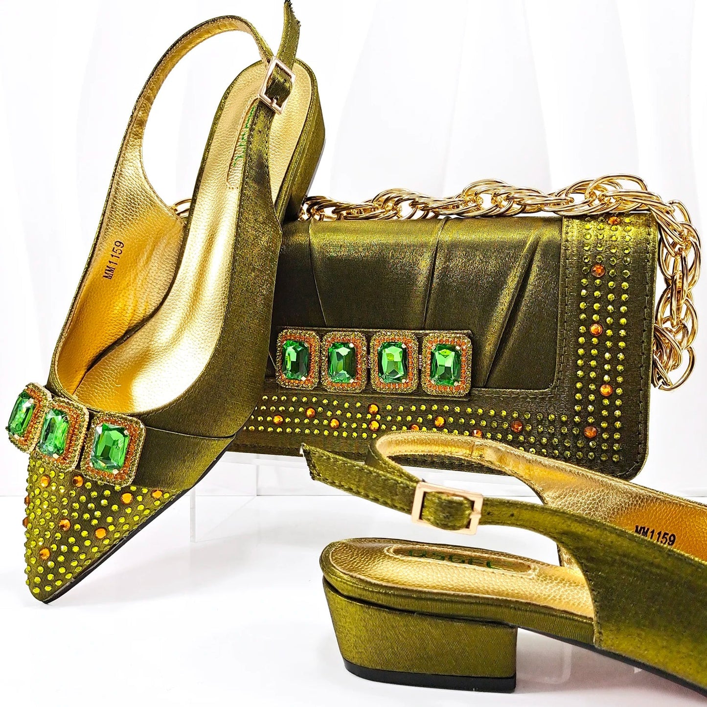 Lastest Italian Style Ladies Shoes with Matching Bag Set HMP1-9