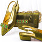 Lastest Italian Style Ladies Shoes with Matching Bag Set HMP1-9