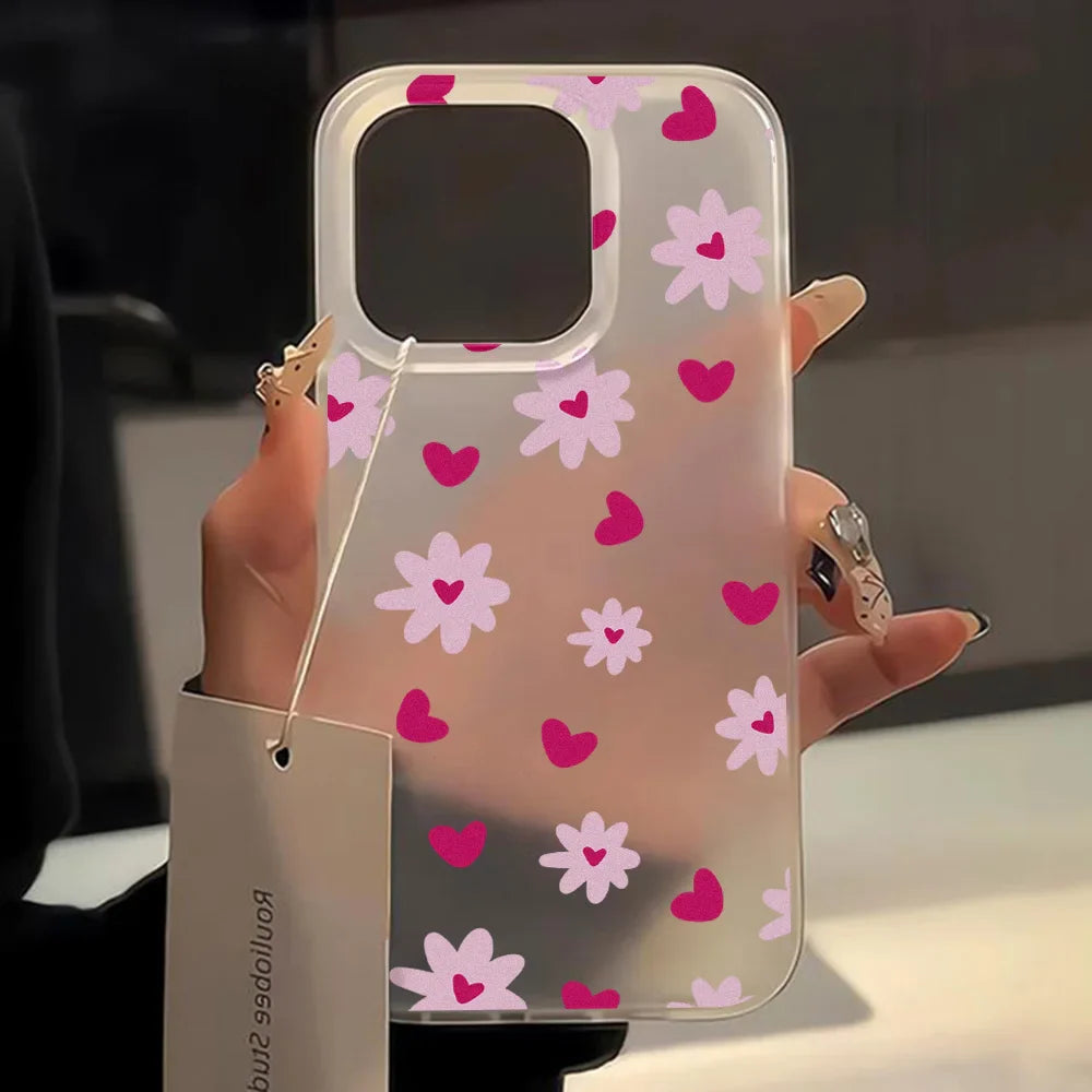 Cute Flower Love Heart Phone Case