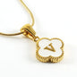 Lucky Clover Stainless Steel Pendant Necklace
