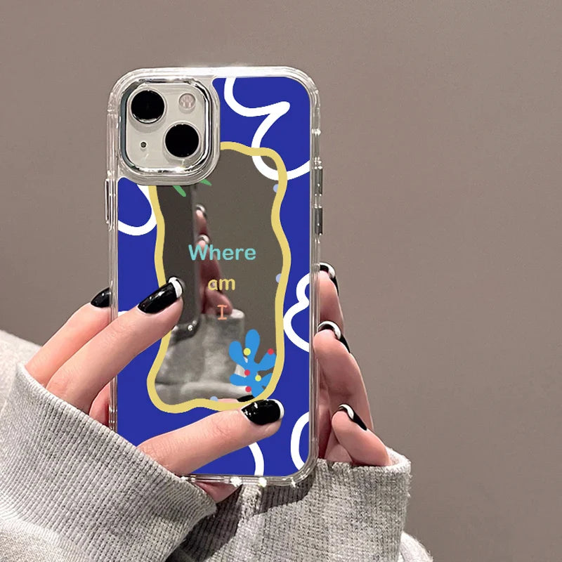 Fashion Letter Mirror Phone Case