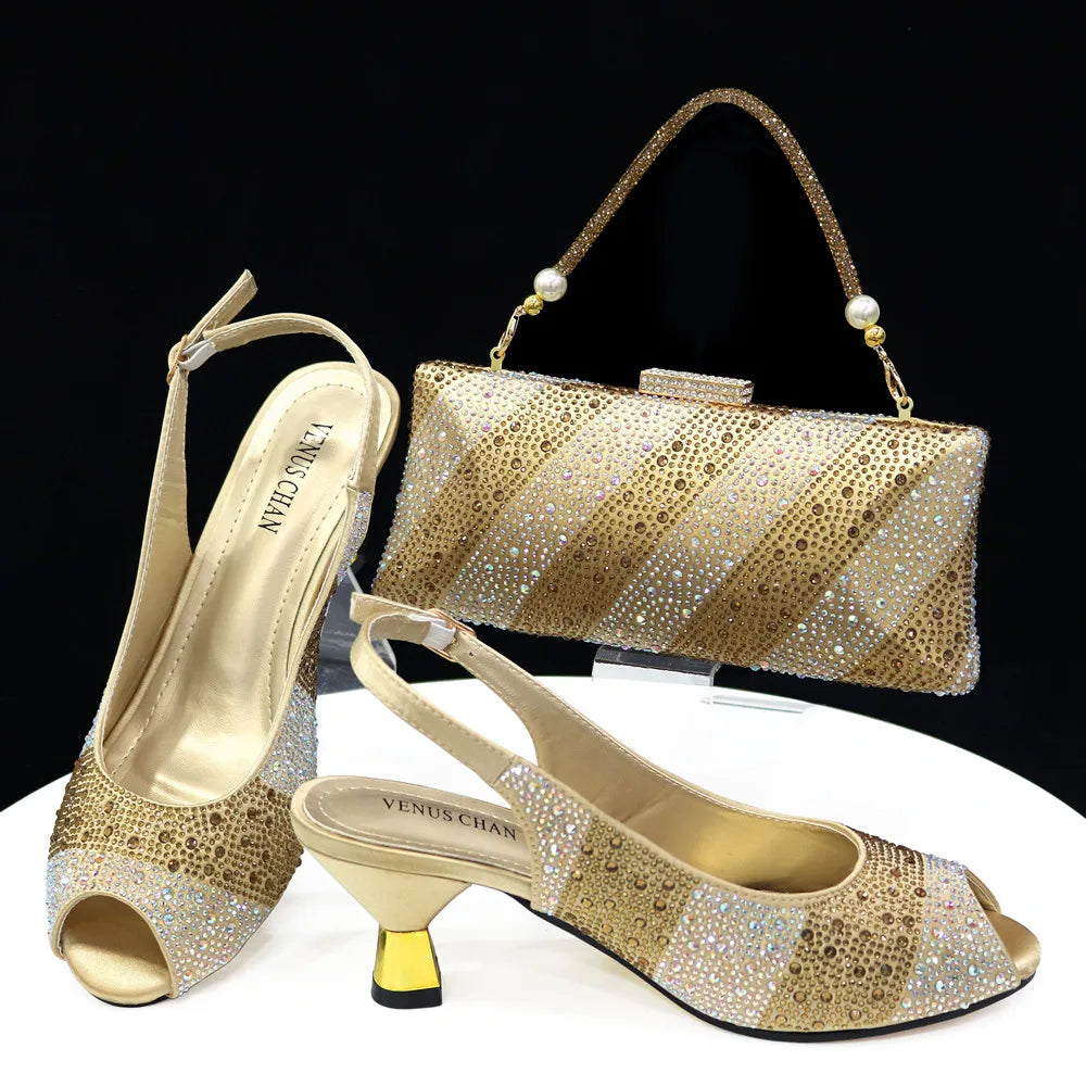New Arrival Wedding Shoes and Bag Set HTY1-26