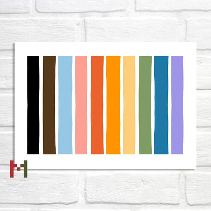 Abstract Pride Art Canvas Print Wall Decor LGBT Home Art