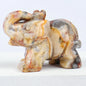 Hand Carved Gemstone Elephant Figurine, Natural Stone, Amethyst, Mini Animal Statue, Crystal Craft Chakra Meditation, Home Decor
