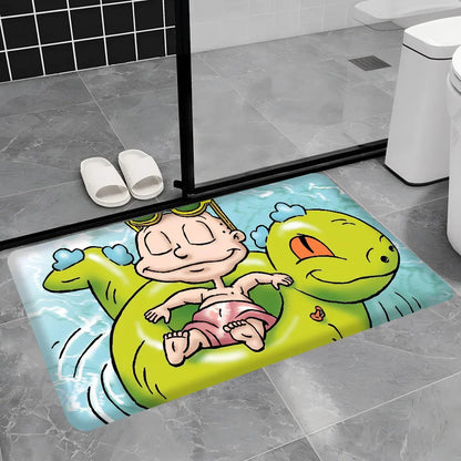 R-Rugrats Hallway Carpet Non-Slip Laundry Room Mat Laundry Decor Balcony Child Living Room Toilet Rug