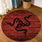 Razer Round Rugs Carpet Game Rome Gamer Gift Door Floor Mat Playroom Upholstery Living Room Bedroom Fashion Gaming Rug Decor