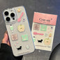 Cute Funny Pink Bear Illustration Transparent Case