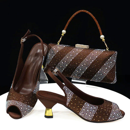 New Arrival Wedding Shoes and Bag Set HTY1-26