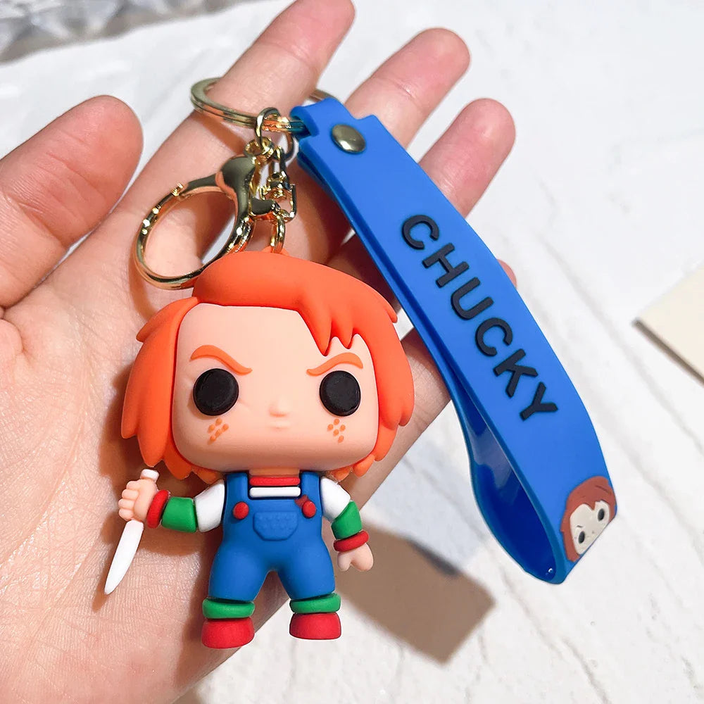 Horror Movie a Nightmare on Elm Street Keychain Cosplay Horror Halloween Party Accessories Gifts Cartoon Pendant Keyrings