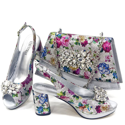 Lastest Italian Ladies Shoes with Matching Bag HMA1-4