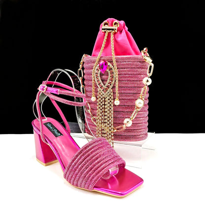 Lastest Italian Design Ladies Shoes with Matching Bag Set  HJJ1-23