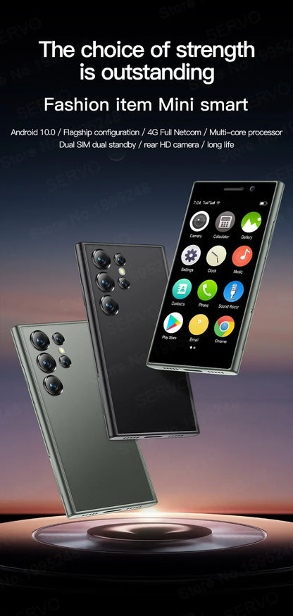 SERVO S24 Mini Pocket Smartphone 2GB 16GB 4G Netcom Android Native System MT6737 WIFI Hotspot Small Palm Smart Phones New Update