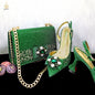 Elegant Set Pointed Toe Shoes And Bag Set