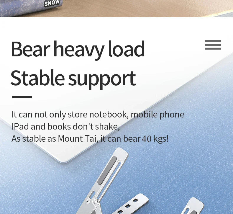 Portable Laptop Stand Notebook Stands Adjustable Ergonomic Laptop Support Base Holder for Macbook Computer Accessories Bracket