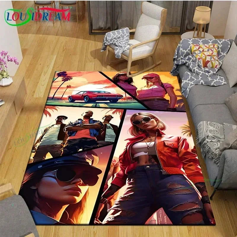 Video Game Rug Retro CD Rug Popular Game Rug Gamer Room Decor Gamer Gift DVD Rug for Teen Room Birthday Gift Non Slip Washable